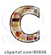 Poster, Art Print Of Ceramic Tile Symbol Capitol Letter C
