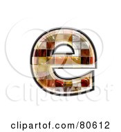 Royalty Free RF Clipart Illustration Of A Ceramic Tile Symbol Lowercase Letter E