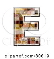 Poster, Art Print Of Ceramic Tile Symbol Capitol Letter E