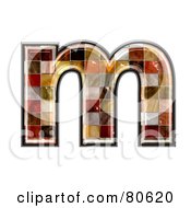 Poster, Art Print Of Ceramic Tile Symbol Lowercase Letter M