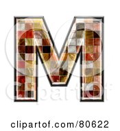 Poster, Art Print Of Ceramic Tile Symbol Capitol Letter M