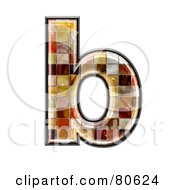 Poster, Art Print Of Ceramic Tile Symbol Lowercase Letter B