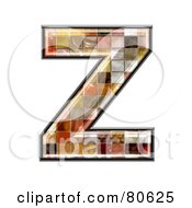 Poster, Art Print Of Ceramic Tile Symbol Capitol Letter Z