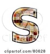 Royalty Free RF Clipart Illustration Of A Ceramic Tile Symbol Capitol Letter S