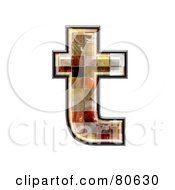 Royalty Free RF Clipart Illustration Of A Ceramic Tile Symbol Lowercase Letter T