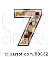 Poster, Art Print Of Ceramic Tile Symbol Number 7