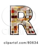 Poster, Art Print Of Ceramic Tile Symbol Capitol Letter R