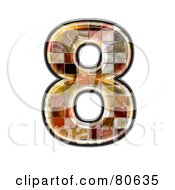 Poster, Art Print Of Ceramic Tile Symbol Number 8