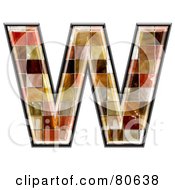 Ceramic Tile Symbol Capitol Letter W by chrisroll