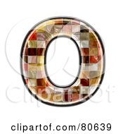 Poster, Art Print Of Ceramic Tile Symbol Capitol Letter O