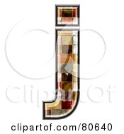 Poster, Art Print Of Ceramic Tile Symbol Lowercase Letter J