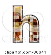 Poster, Art Print Of Ceramic Tile Symbol Lowercase Letter H
