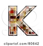 Poster, Art Print Of Ceramic Tile Symbol Capitol Letter K