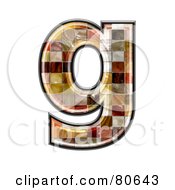 Poster, Art Print Of Ceramic Tile Symbol Lowercase Letter G