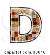Poster, Art Print Of Ceramic Tile Symbol Capitol Letter D