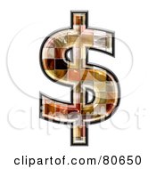 Poster, Art Print Of Ceramic Tile Symbol Dollar