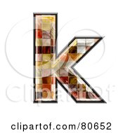 Poster, Art Print Of Ceramic Tile Symbol Lowercase Letter K
