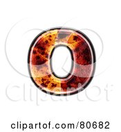 Autumn Leaf Texture Symbol Lowercase Letter O by chrisroll