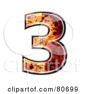Royalty Free RF Clipart Illustration Of An Autumn Leaf Texture Symbol Number 3