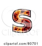 Royalty Free RF Clipart Illustration Of An Autumn Leaf Texture Symbol Lowercase Letter S