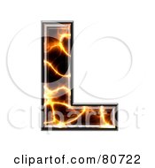 Royalty Free RF Clipart Illustration Of An Electric Symbol Capitol Letter L by chrisroll