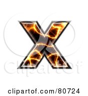Poster, Art Print Of Electric Symbol Lowercase Letter X