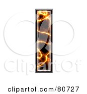 Royalty Free RF Clipart Illustration Of An Electric Symbol Lowercase Letter L by chrisroll