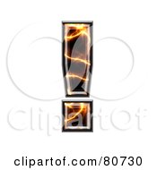 Royalty Free RF Clipart Illustration Of An Electric Symbol Exclamation Point by chrisroll