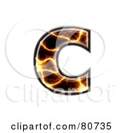 Royalty Free RF Clipart Illustration Of An Electric Symbol Lowercase Letter C by chrisroll