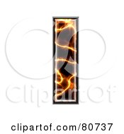 Royalty Free RF Clipart Illustration Of An Electric Symbol Capitol Letter I by chrisroll