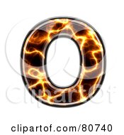 Poster, Art Print Of Electric Symbol Capitol Letter O