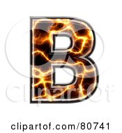 Royalty Free RF Clipart Illustration Of An Electric Symbol Capitol Letter B by chrisroll