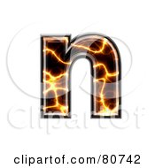 Royalty Free RF Clipart Illustration Of An Electric Symbol Lowercase Letter N by chrisroll
