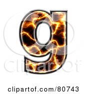 Poster, Art Print Of Electric Symbol Lowercase Letter G
