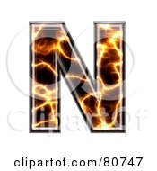 Poster, Art Print Of Electric Symbol Capitol Letter N