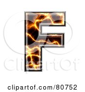 Royalty Free RF Clipart Illustration Of An Electric Symbol Capitol Letter F
