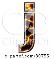 Poster, Art Print Of Electric Symbol Lowercase Letter J