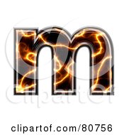 Poster, Art Print Of Electric Symbol Lowercase Letter M