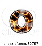 Poster, Art Print Of Electric Symbol Lowercase Letter O