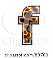 Poster, Art Print Of Electric Symbol Lowercase Letter F