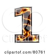 Royalty Free RF Clipart Illustration Of An Electric Symbol Number 1