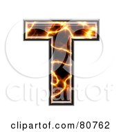 Royalty Free RF Clipart Illustration Of An Electric Symbol Capitol Letter T
