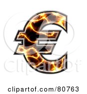 Royalty Free RF Clipart Illustration Of An Electric Symbol Euro by chrisroll