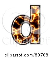 Poster, Art Print Of Electric Symbol Lowercase Letter D