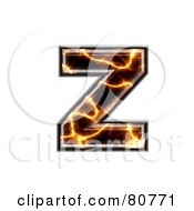 Poster, Art Print Of Electric Symbol Lowercase Letter Z