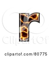 Poster, Art Print Of Electric Symbol Lowercase Letter R