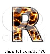 Poster, Art Print Of Electric Symbol Capitol Letter R