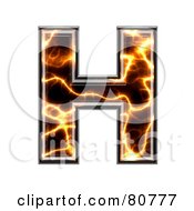 Poster, Art Print Of Electric Symbol Capitol Letter H