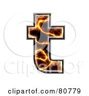 Royalty Free RF Clipart Illustration Of An Electric Symbol Lowercase Letter T