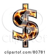 Royalty Free RF Clipart Illustration Of An Electric Symbol Dollar by chrisroll